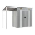 Metal storage shed for outdoor use with double doors - 150 x 100 x 120