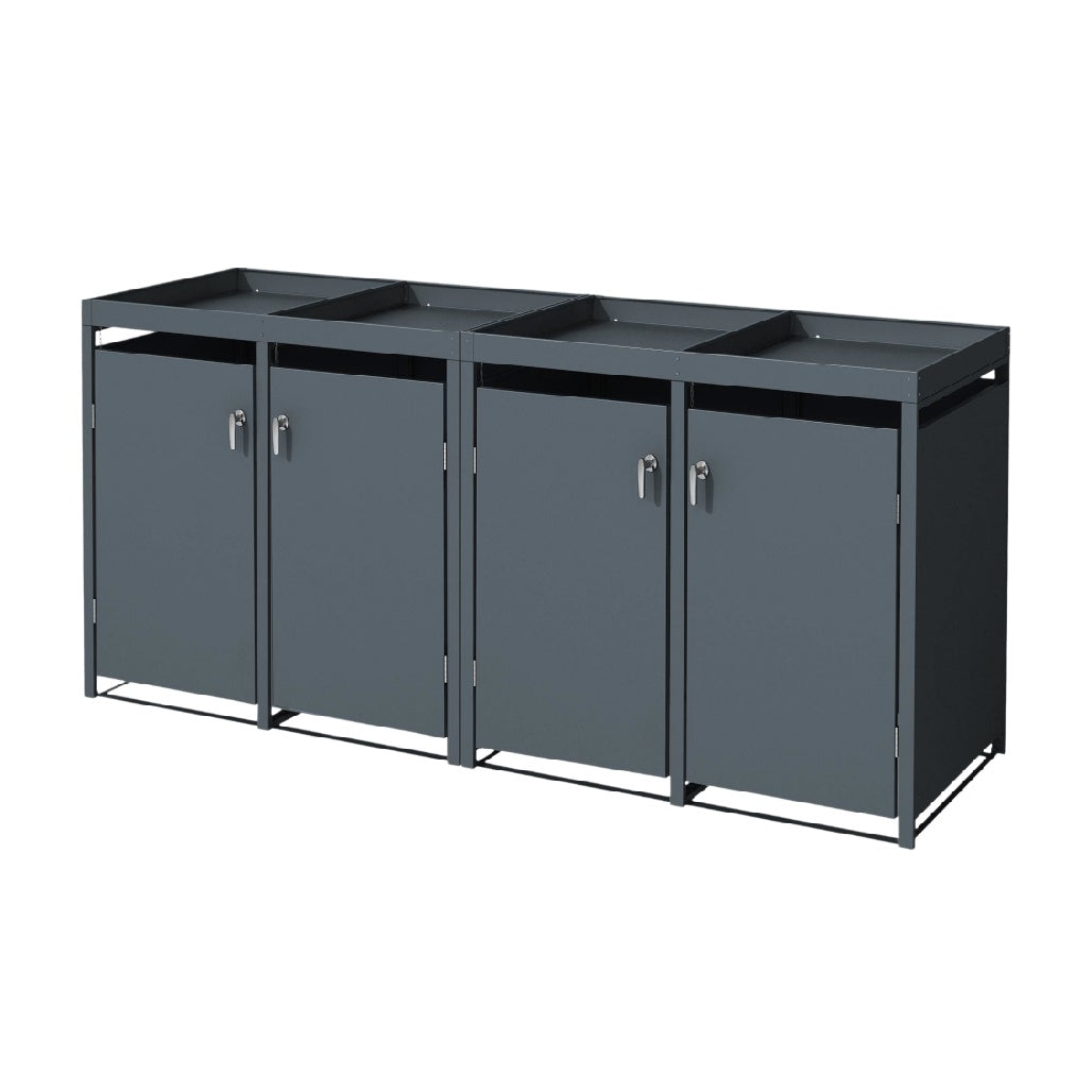 Storage Cabinet for Living Room in Metal - 150 x 50 x 80