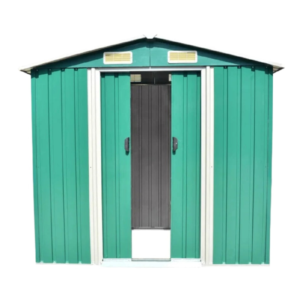 Metal Garden Shed for Outdoor Storage - Galvanized Steel - 200 x 120 x 180
